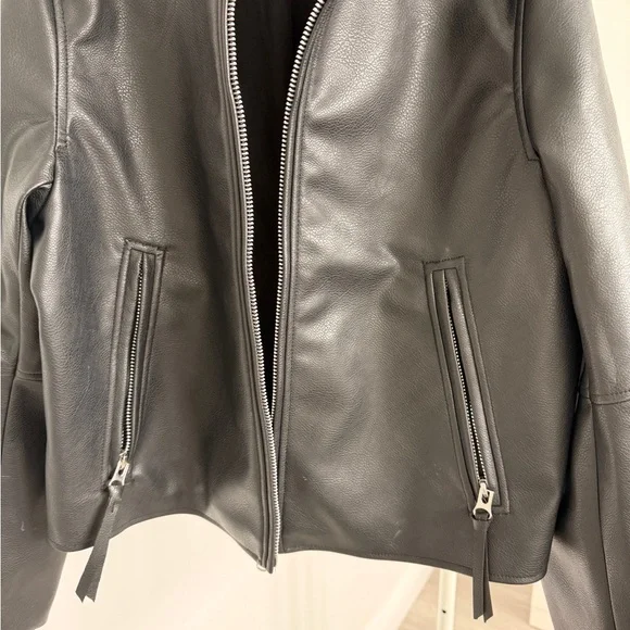 H&M Black Leather Jacket - Picture 4 of 7